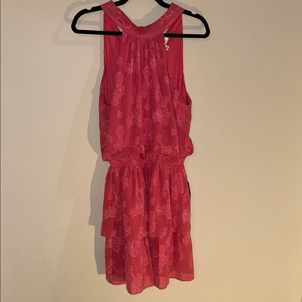 Socialite Pink Floral Sleeveless Midi Dress